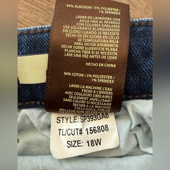 Kut From The Kloth High Rise Stretch Ankle Straight Leg Raw Hem Jeans Size 18W - Picture 7 of 10